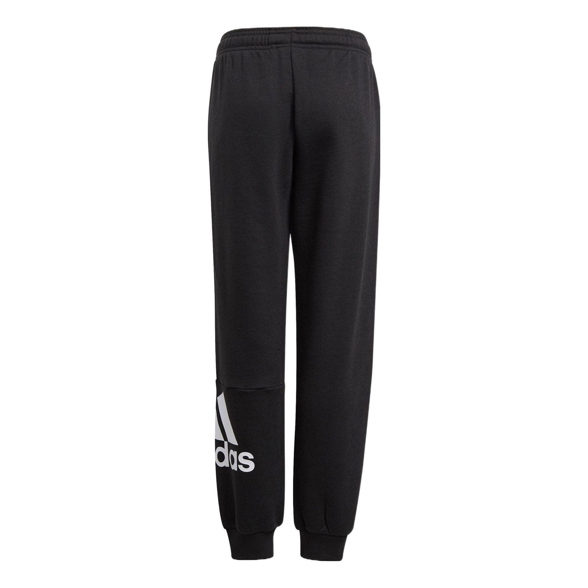 (GS) adidas Essentials French Terry Pants Asia Sizing 'Black White' GN4033