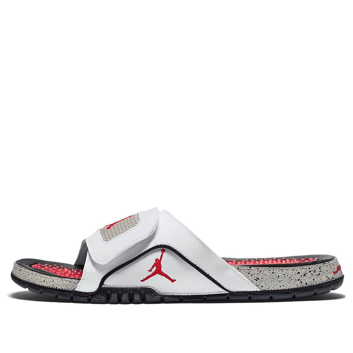 Air Jordan Hydro 4 Retro White Red Slippers 532225-104