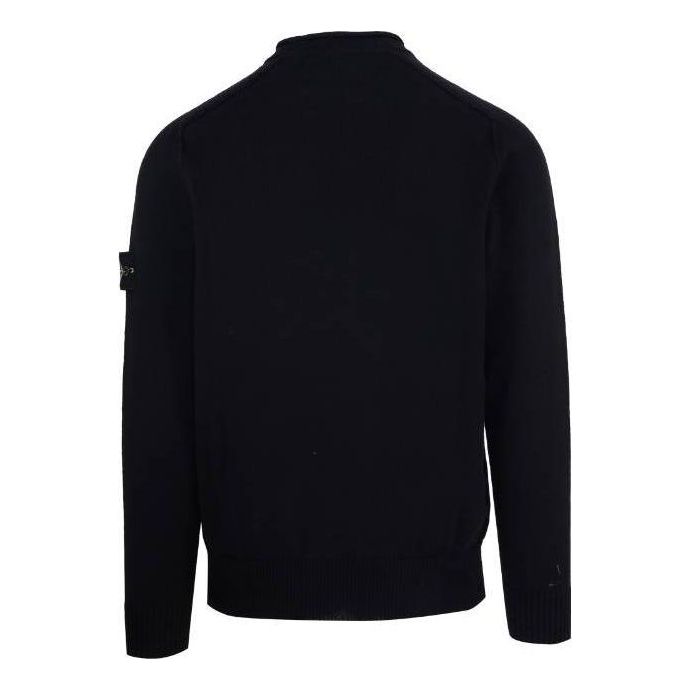 STONE ISLAND Logo Patch Detail Crewneck Sweater 'Black' 7815528D3-V0029
