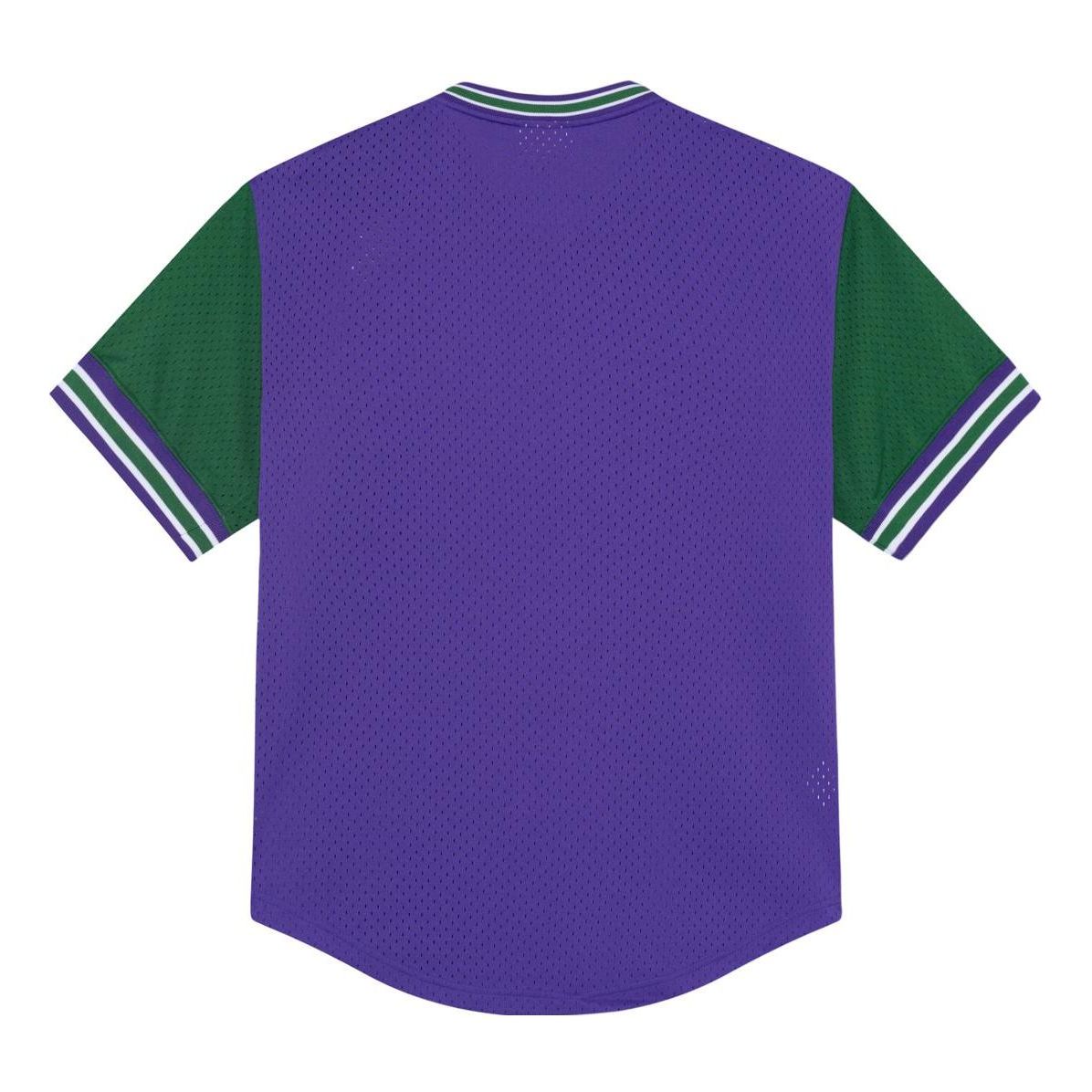 Mitchell & Ness x NBA Milwaukee Bucks MESH V Neck Jersey 'Purple' MSPOAJ19009-MBUPURP