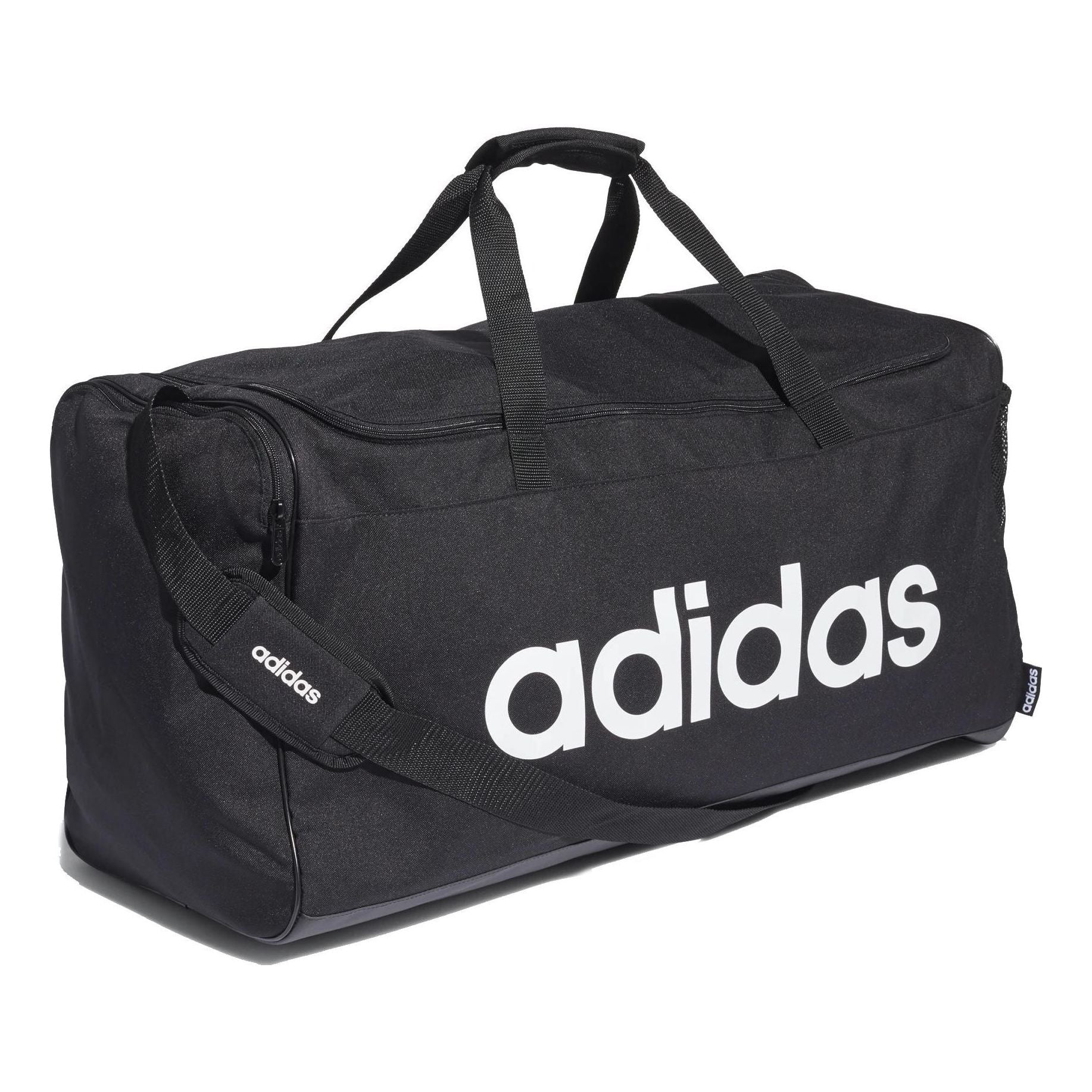 adidas Linear Logo Duffel Bag Large 'Black White' FM2400