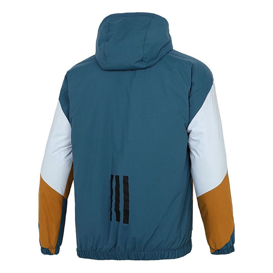 adidas Thermal Back to Sport Jacket Asia Sizing 'Teal Brown White' GT7396