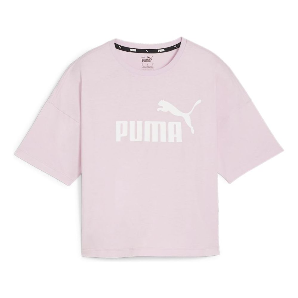 (WMNS) PUMA Essentials Logo Cropped T-Shirt 'Grape Mist' 586866-60