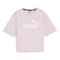 (WMNS) PUMA Essentials Logo Cropped T-Shirt 'Grape Mist' 586866-60
