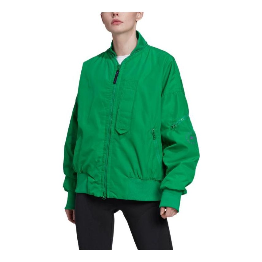 (WMNS) adidas by Stella McCartney Woven Bomber Jacket Asia Sizing 'Green' HI0926