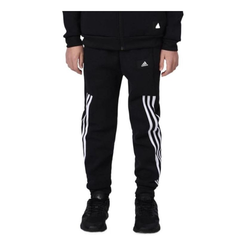 (GS) adidas Future Icons 3-Stripes Tapered-Leg Pants Asia Sizing 'Black White' H44337