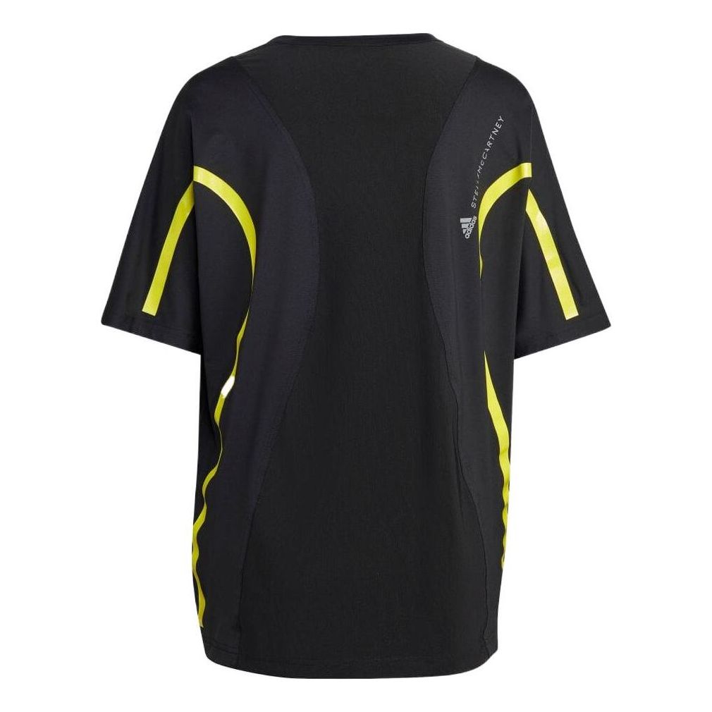 (WMNS) adidas by Stella McCartney TruePace Running Loose T-Shirt Asia Sizing 'Black Yellow' HI6138