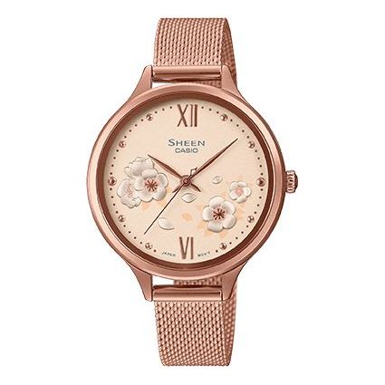 CASIO SHE-4551PGM-4AUPR Analog SHEEN Sapphire Crystal SHE-4551PGM-4AUPR