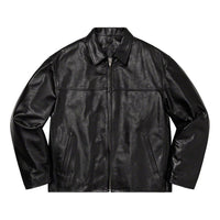 Supreme x Yohji Yamamoto Leather Work Jacket 'Black White Red' SUP-FW20-105