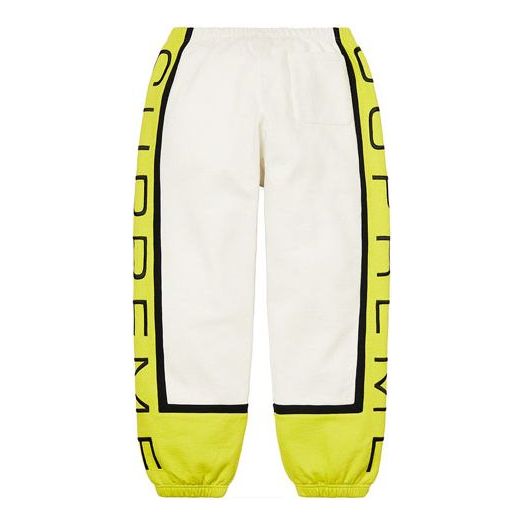 Supreme Paneled Sweatpants 'White Yellow Black' SUP-SS21-466