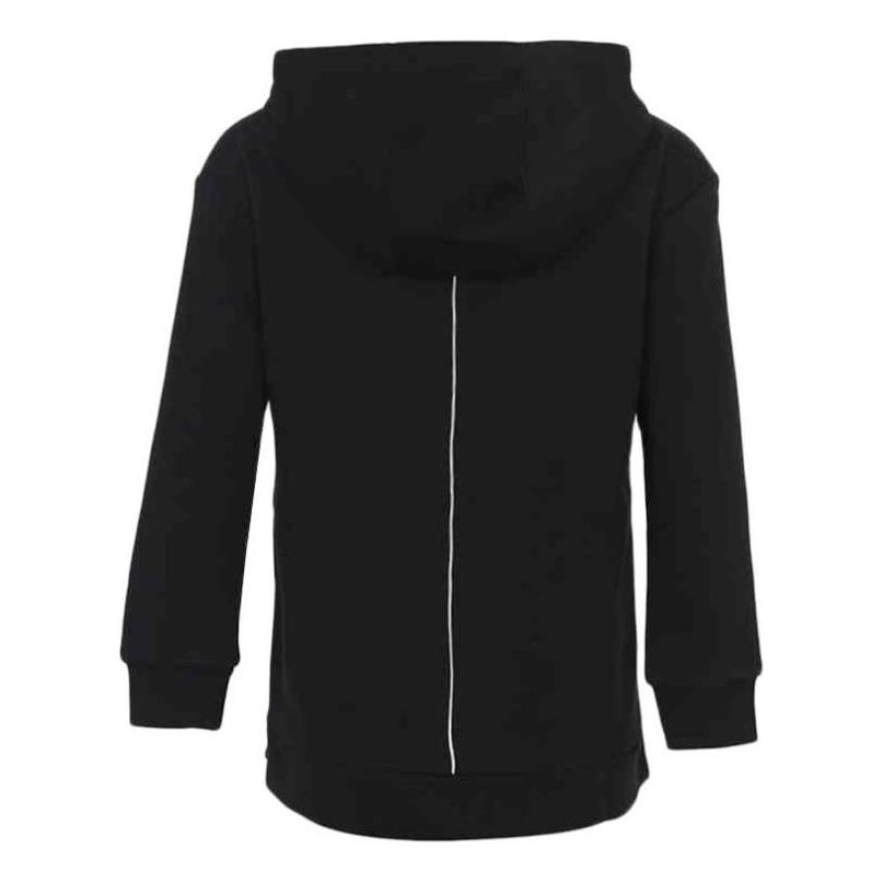 (GS) adidas Glam On Oversize Hoodie Asia Sizing 'Black White' GD3759
