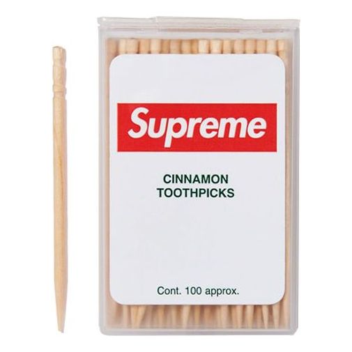 Supreme Cinnamon Toothpick (Box Of 100) 'White Red' SUP-FW23-123