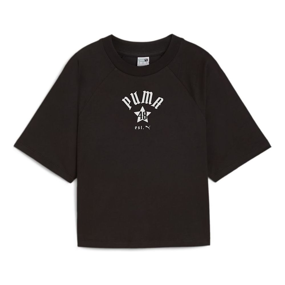 (WMNS) PUMA Classics Relaxed T-shirt 'Black' 626808-01