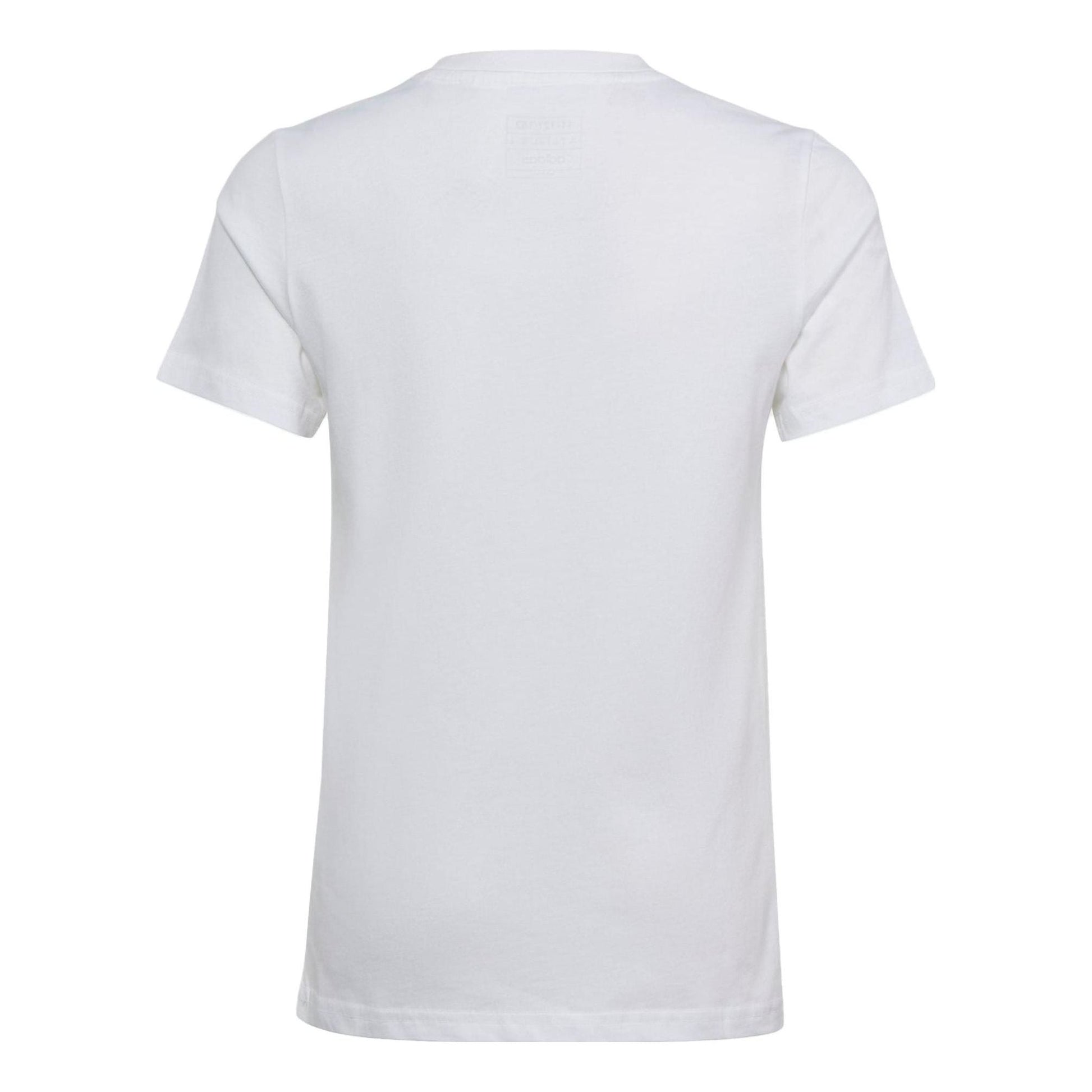 (GS) adidas Essentials Big Logo Cotton Slim T-Shirt Asia Sizing 'White Black' IC9961