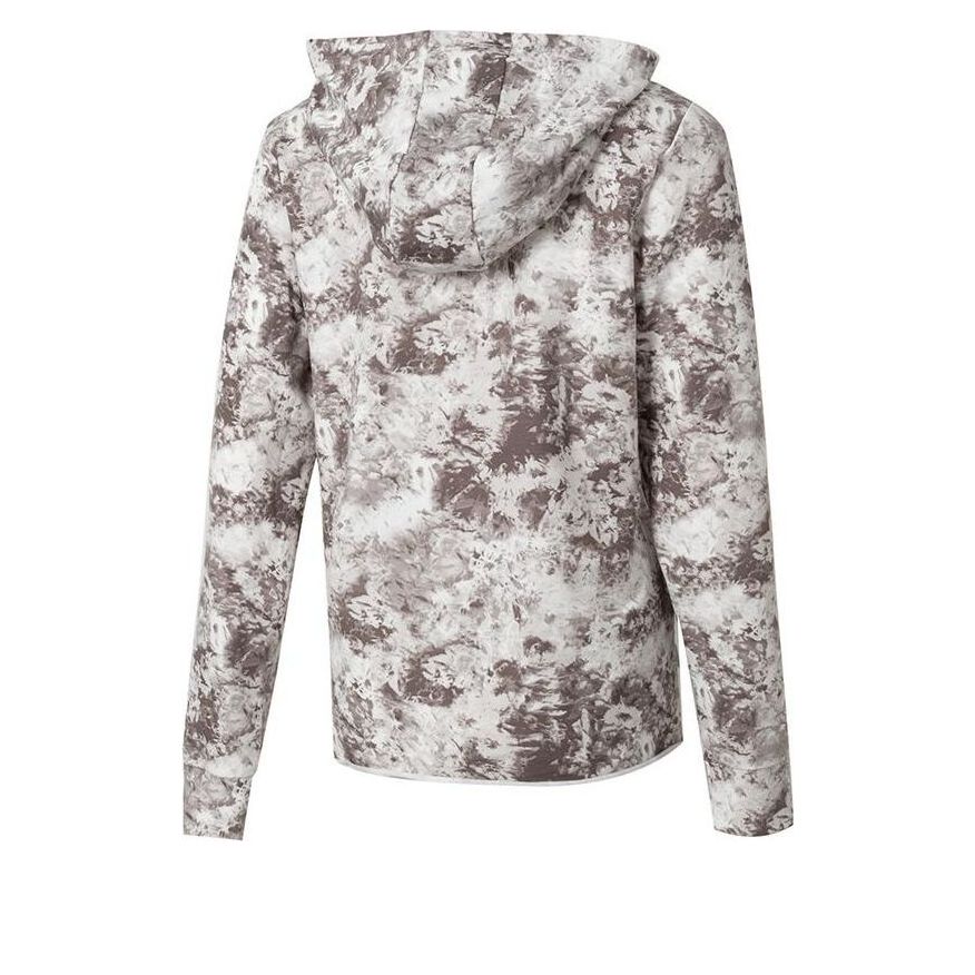 (WMNS) Under Armour Rival Terry Printed Hoodie 'White Brown' 1373035-592