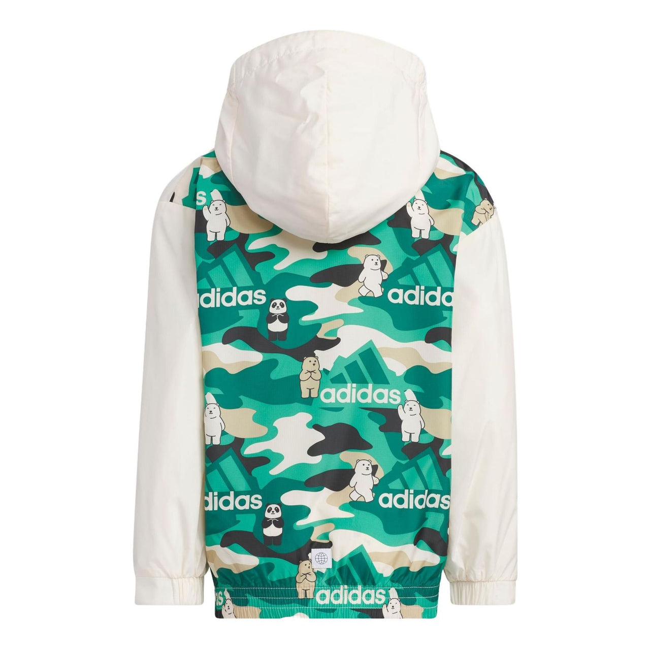 (PS) adidas Lightweight Woven Jacket Asia Sizing 'White Green' IN7717