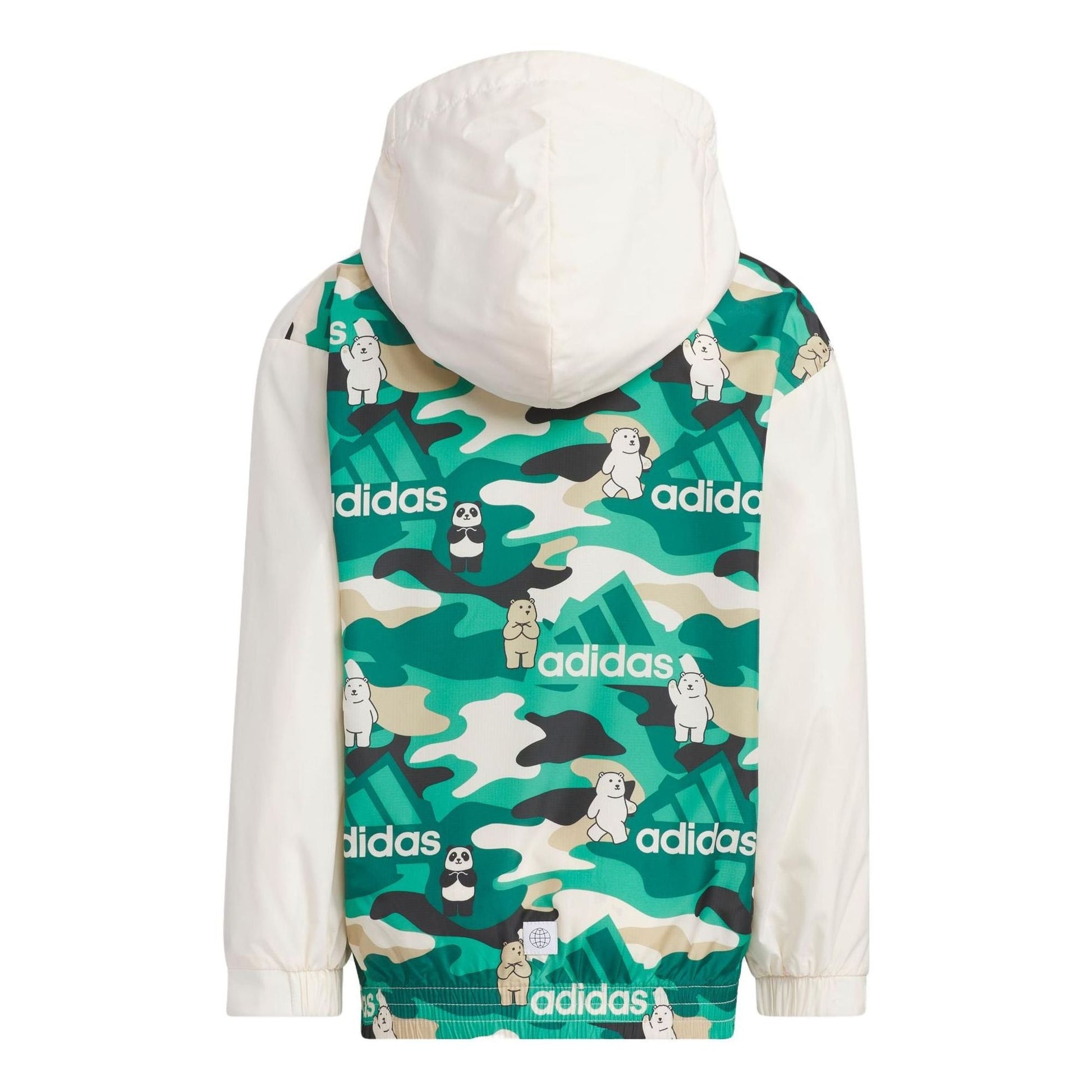 (PS) adidas Lightweight Woven Jacket Asia Sizing 'White Green' IN7717