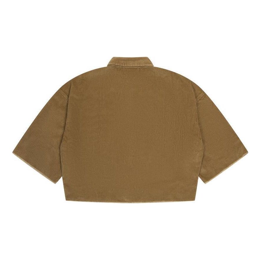 Drew House Corduroy Cropped Short Shirt 'Brown' DH-FW22-1001