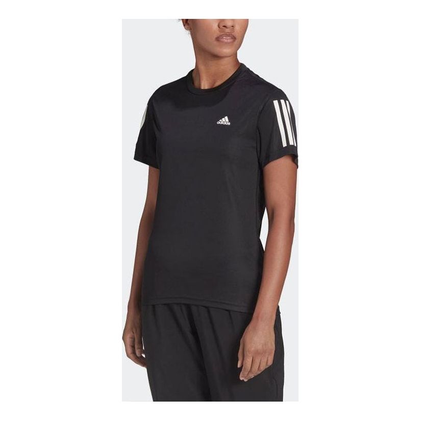 (WMNS) adidas Own The Run T-Shirt Asia Sizing 'Black' H59274
