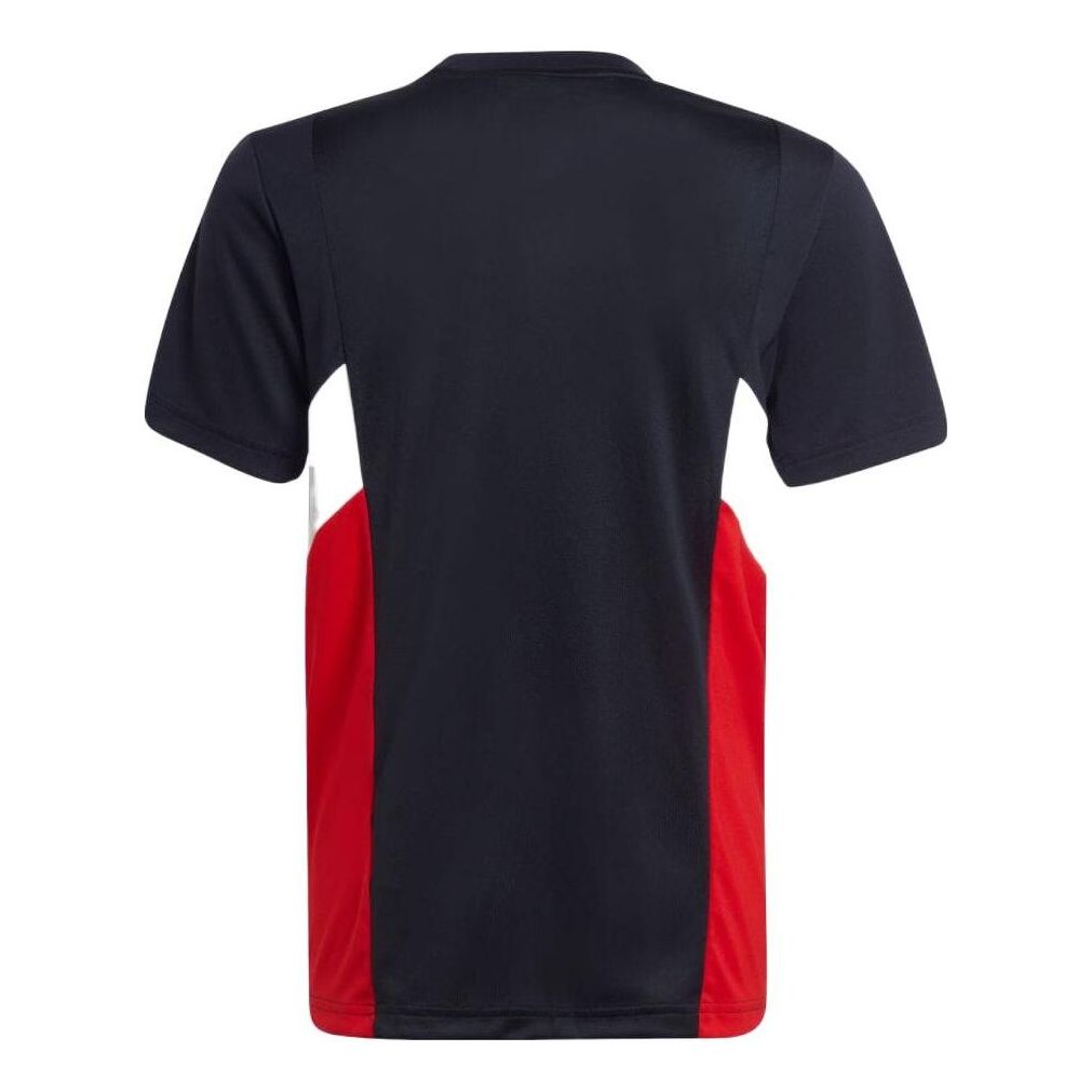 (GS) adidas Design to Move T-Shirt Asia Sizing 'Black White Red' HA4027