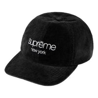 Supreme GORE-TEX Corduroy Classic Logo 6-Panel 'Black White' SUP-FW21-087