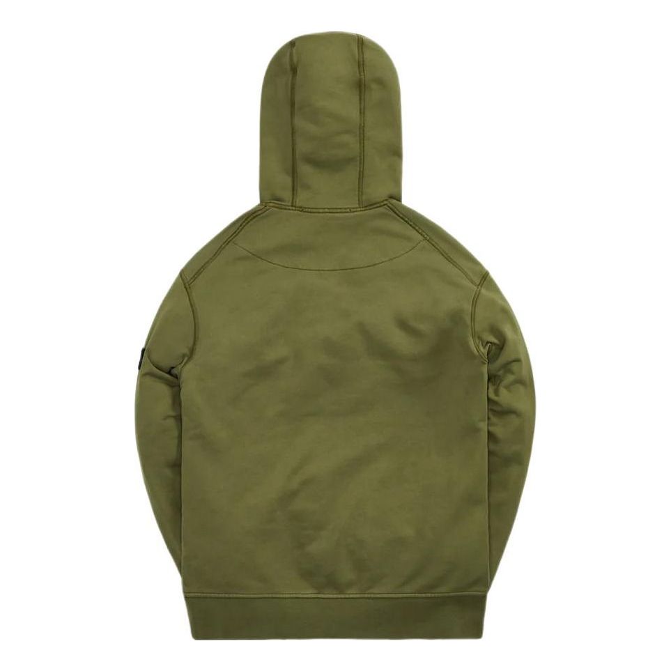 STONE ISLAND Logo Patch Pull Over Hoodie 'Olive Green' 761564151-V0058