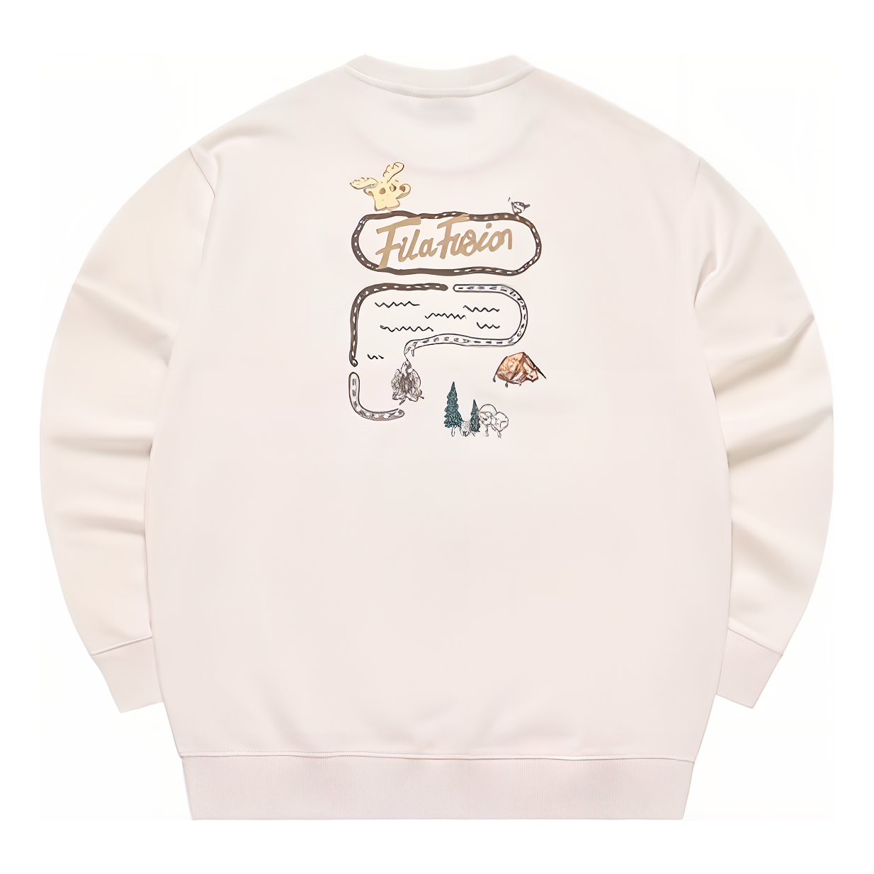 FILA FUSION Fob Graphic Sweater 'Beige' T11U333206F-BG