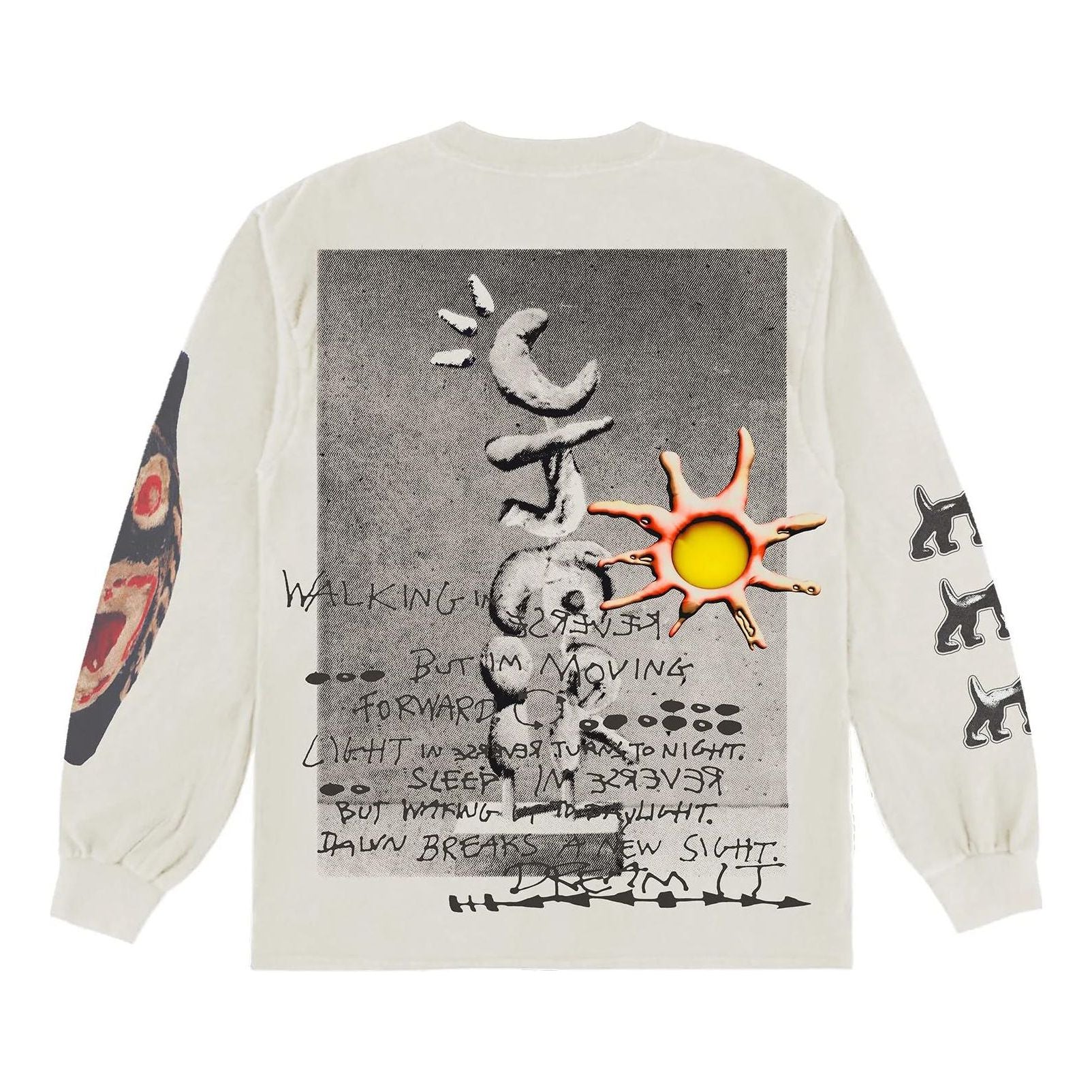 Travis Scott Air Records Long Sleeve T-shirt 'Natural' CJFN-SS83