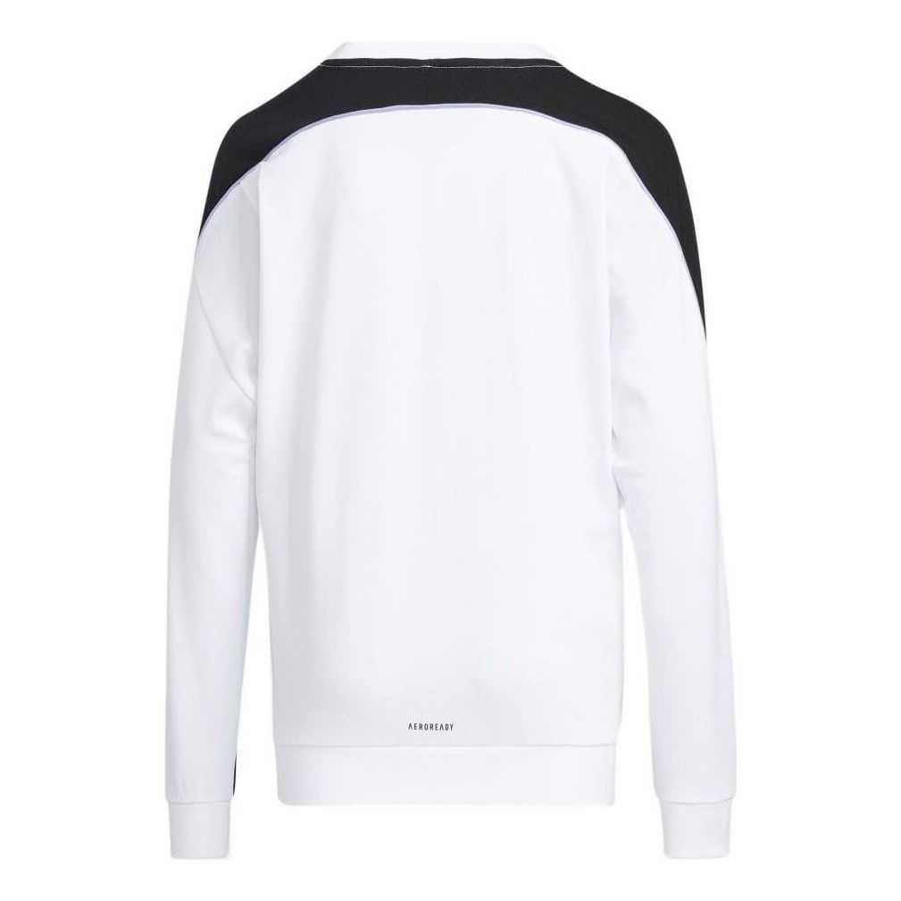 (GS) adidas Flagship Aeroready Long-Sleeve T-Shirt Asia Sizing 'White Black' HE2580