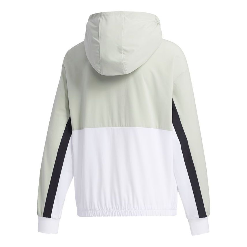 (WMNS) adidas Hooded Jacket Asia Sizing 'Green White' GP0621