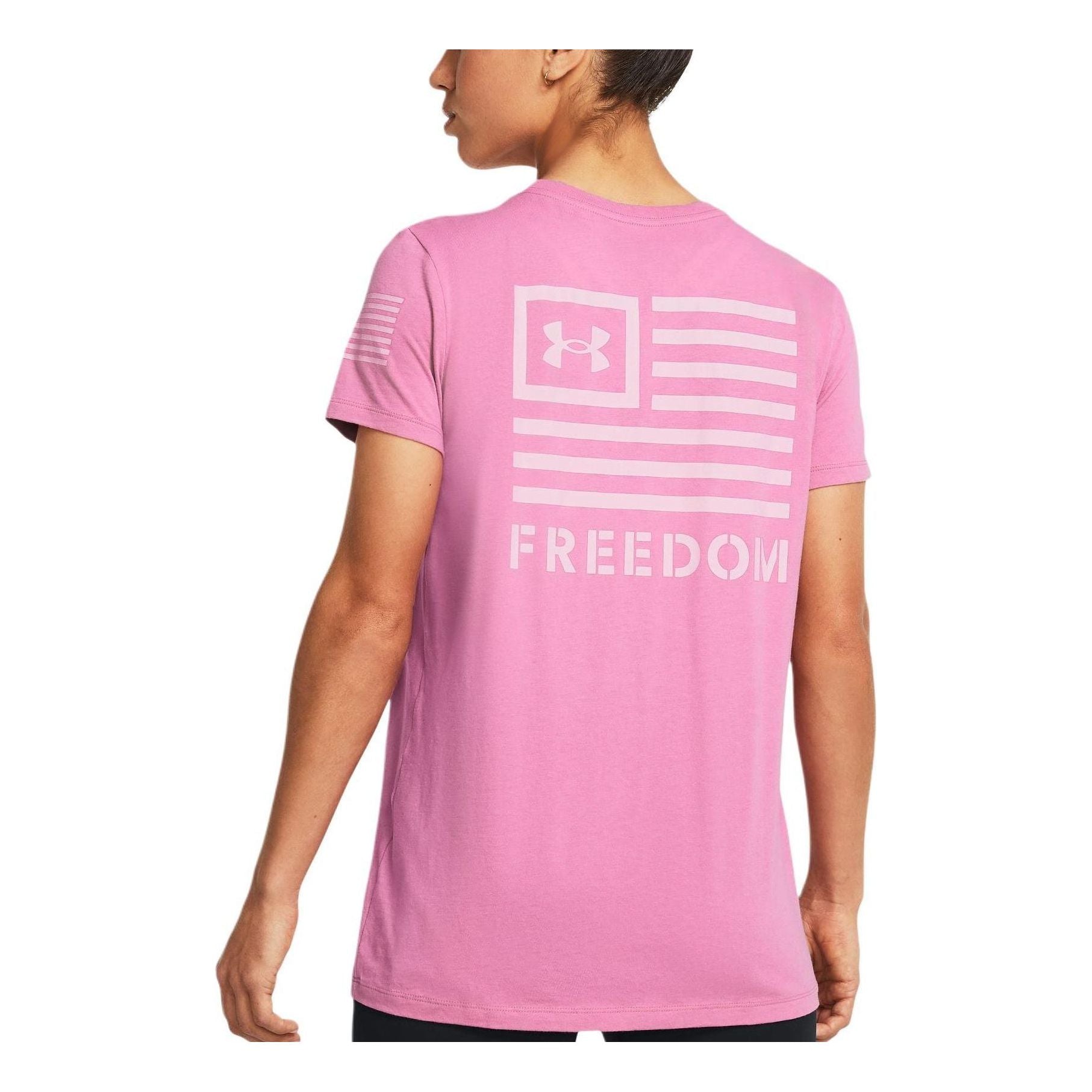 (WMNS) Under Armour Freedom Banner T-Shirt 'Pink' 1370819-660