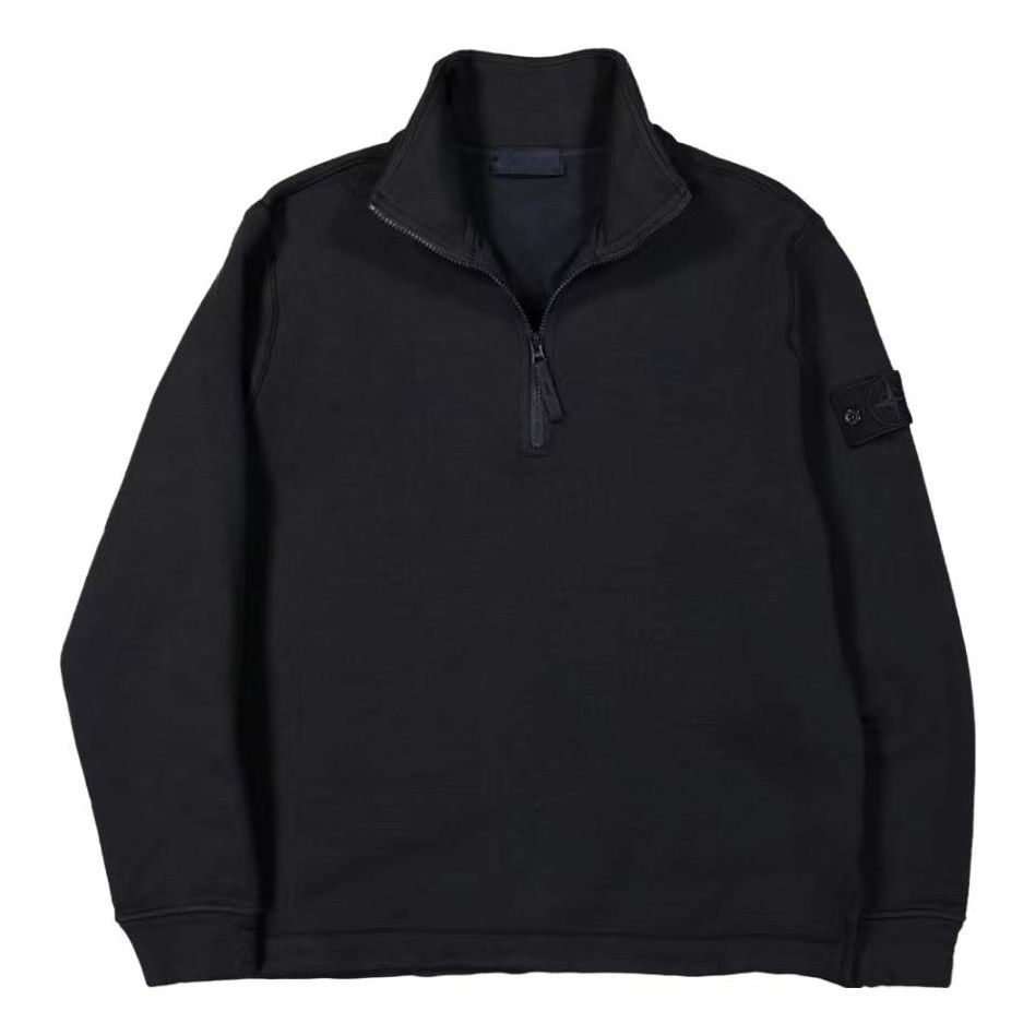 STONE ISLAND Felpa Ghost Half Zip Up Sweater 'Black' 7915631F3-V0029