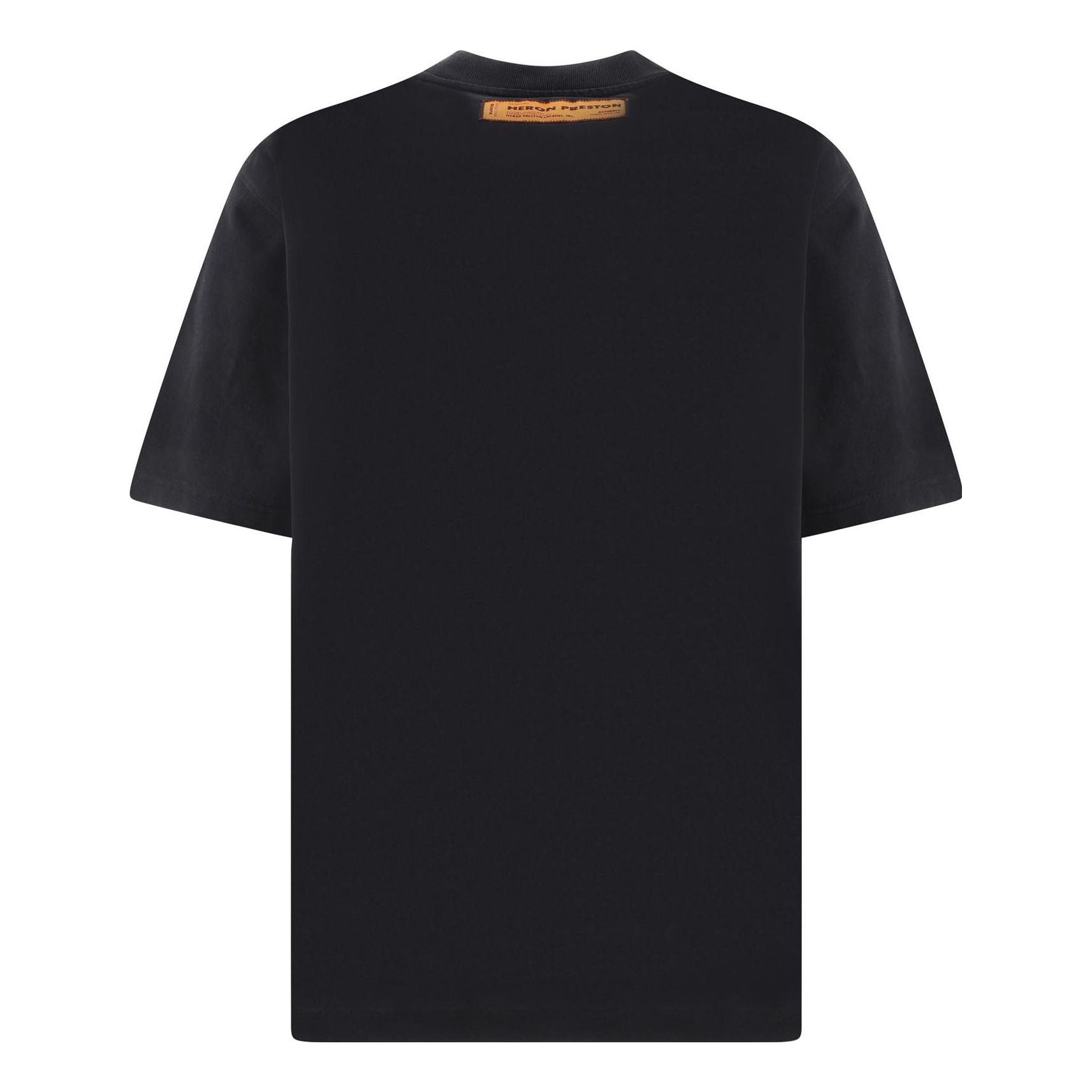 HERON PRESTON Fw22 Logo-Patch Cotton T-shirt 'Black' HMAA034C99JER0011001