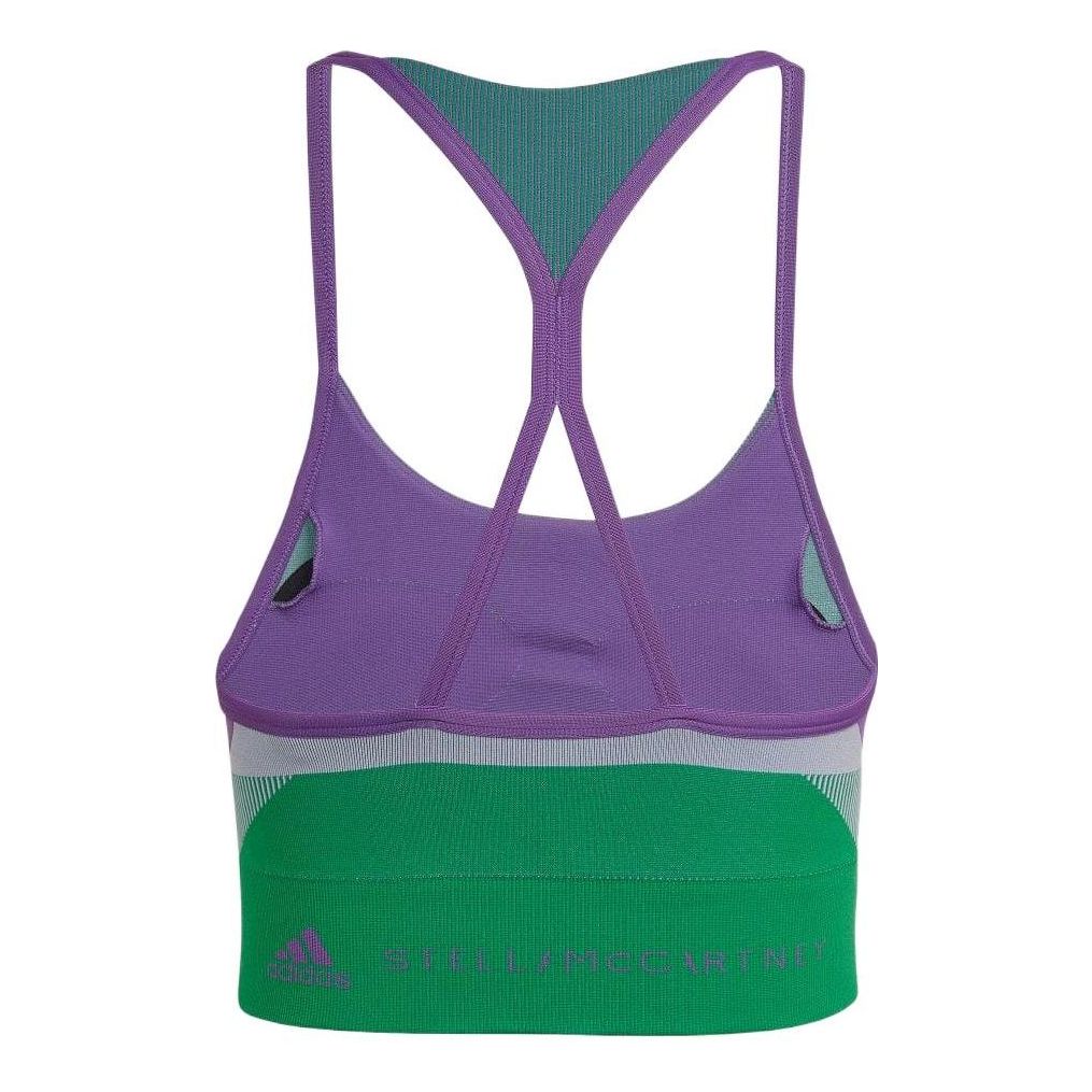 (WMNS) adidas by Stella McCartney TrueStrength Yoga Knit Light-Support Bra Asia Sizing 'Purple Green' HG1417