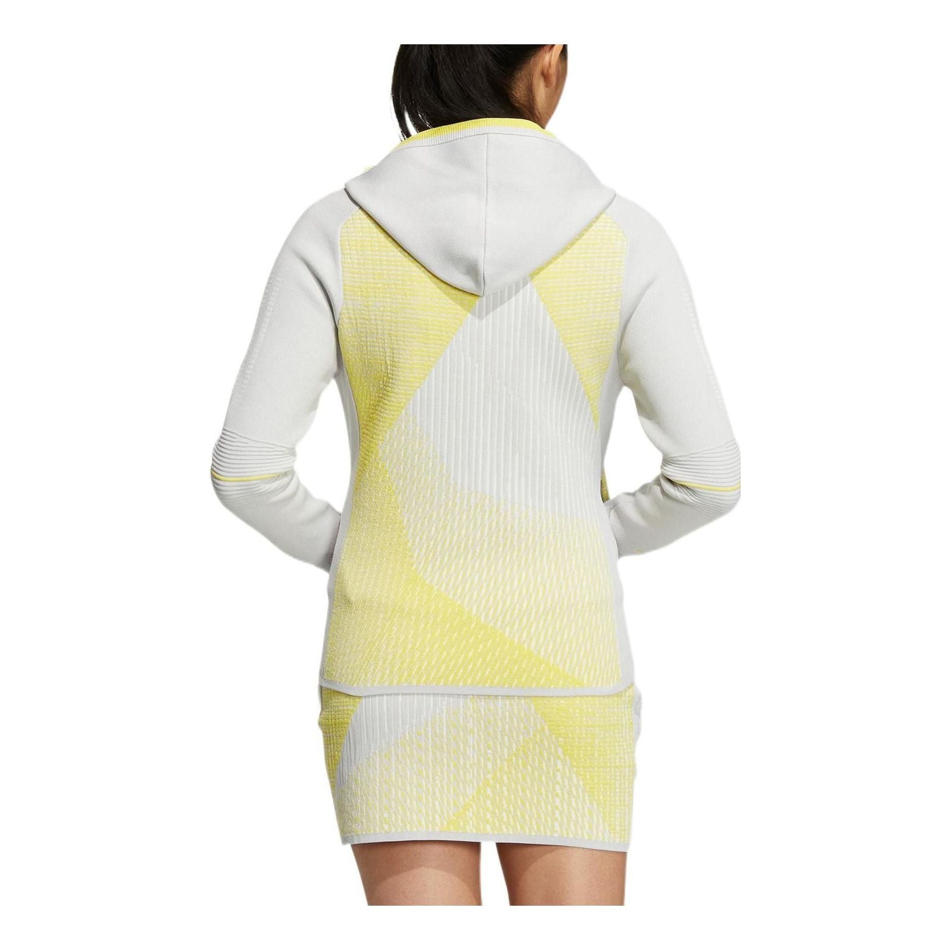 (WMNS) adidas Statement Primeknit Hooded Jacket Asia Sizing 'Yellow Grey' HG1674