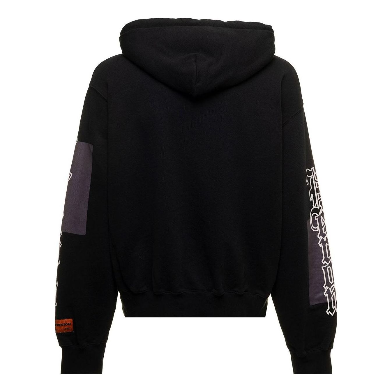 HERON PRESTON FW22 Logo-print Cotton Hoodie 'Black' HMBB024F22JER0021009