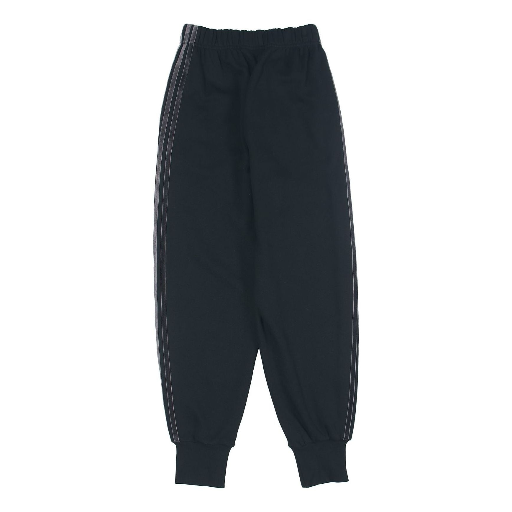(WMNS) adidas Cuffed Pants with Velvet Stripes and Trefoil Rivet Asia Sizing 'Black' H18036