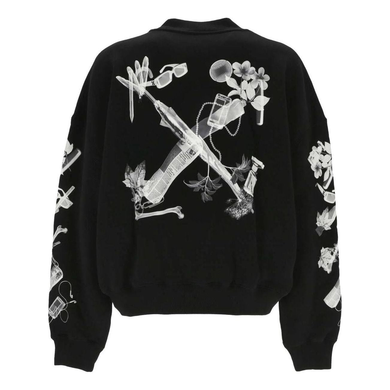 Off-White Scan Arr Over Crewneck Sweatshirt 'Black White' OMBA070S24FLE0011009