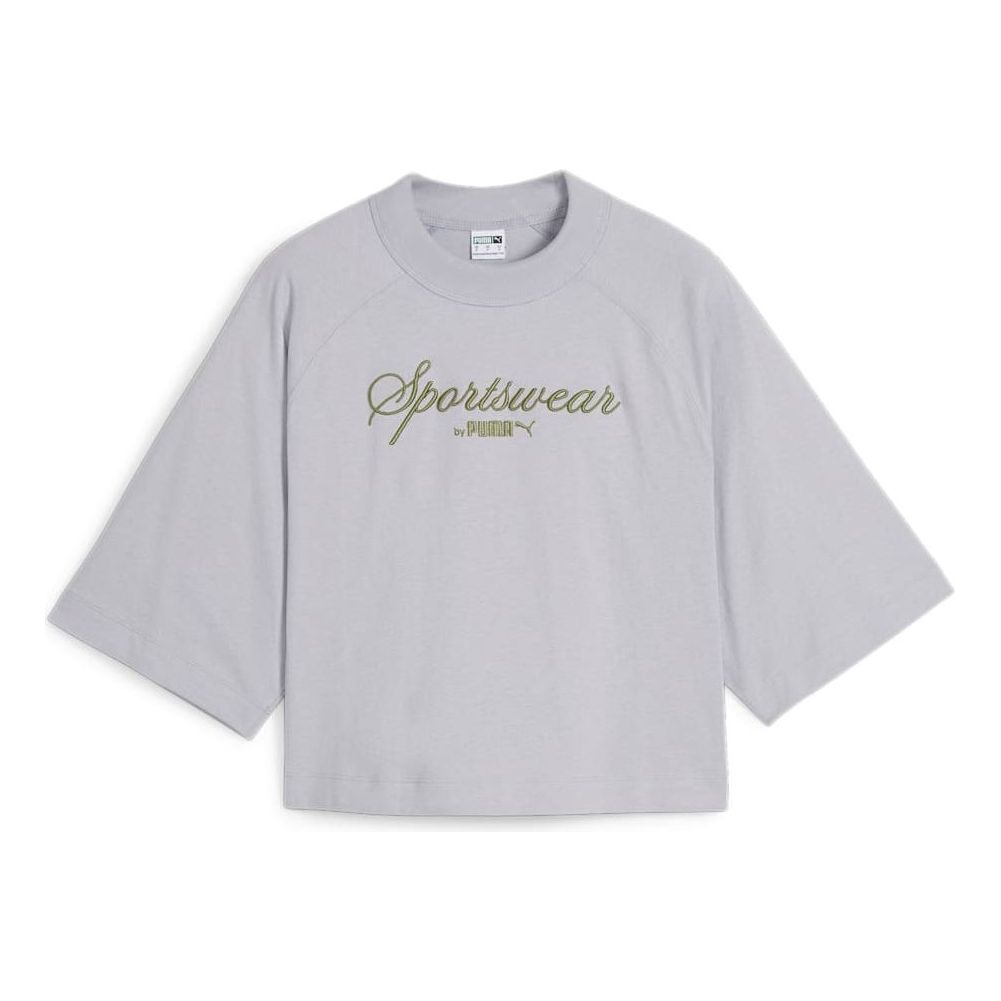 (WMNS) PUMA Classics+ Oversized T-Shirt 'Grey Fog' 624271-63