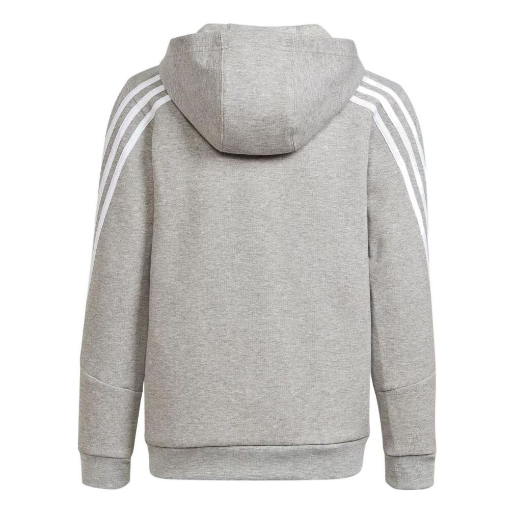 (GS) adidas Future Icons 3-Stripes Full Zip Hoodie Asia Sizing 'Grey' H26635