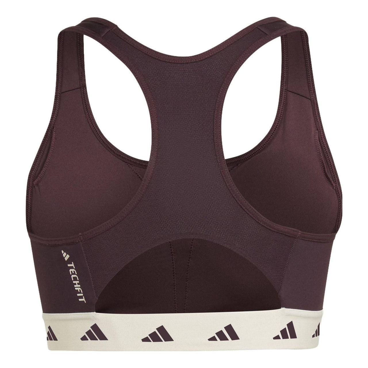 (WMNS) adidas Powerreact Training Medium-Support Techfit Bra Asia Sizing 'Brown White' HN7279