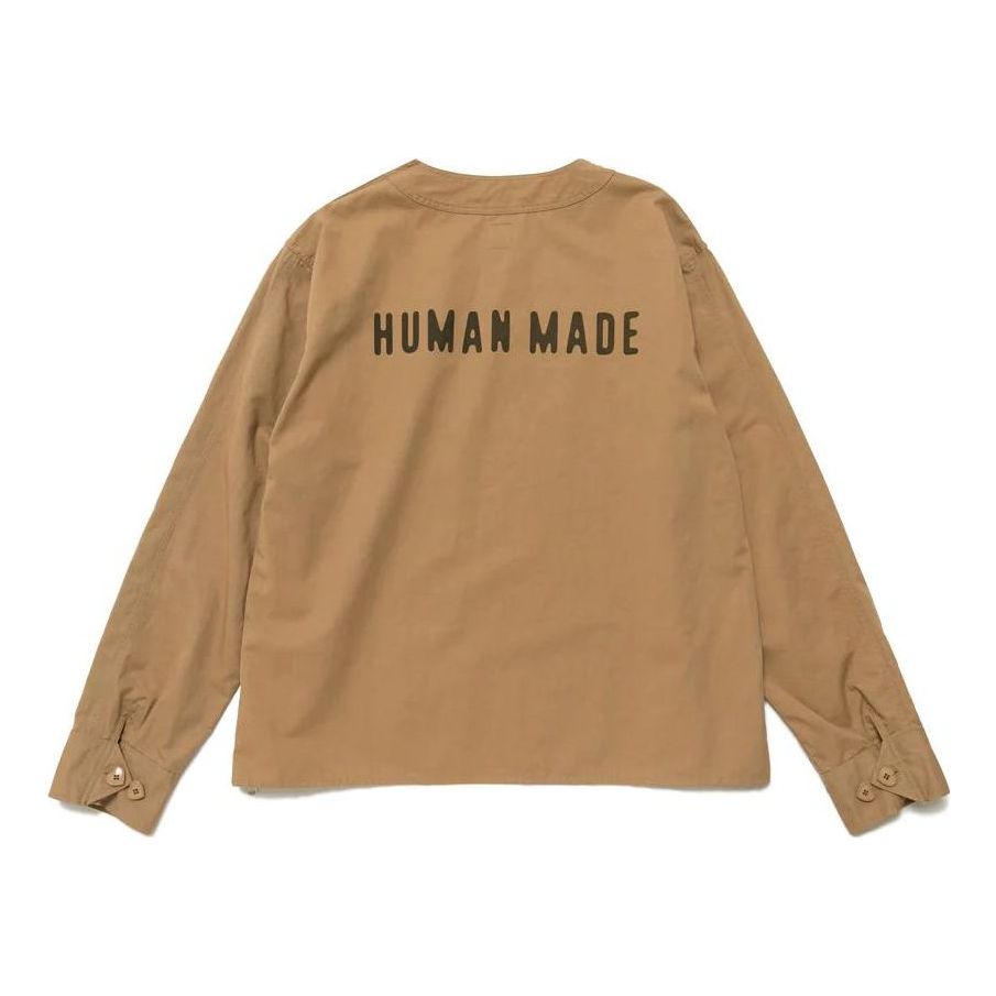 HUMAN MADE Pullover Long Sleeve Shirt 'Beige' HM25SH004
