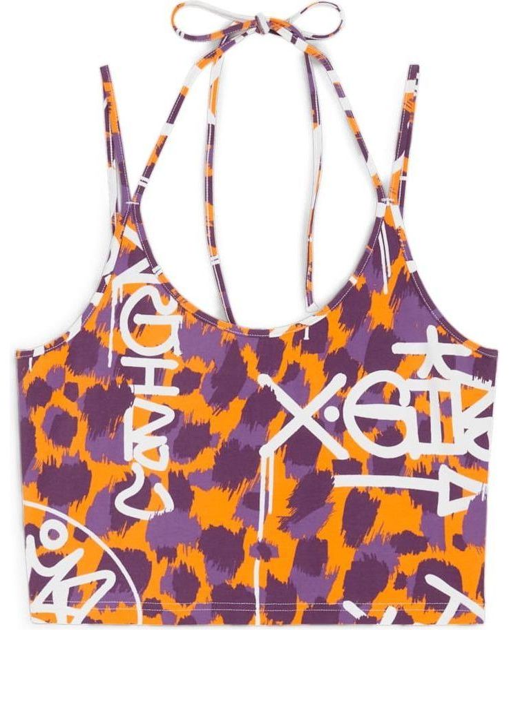 (WMNS) PUMA x X-girl Crop Top 'Orange Purple' 624722-46