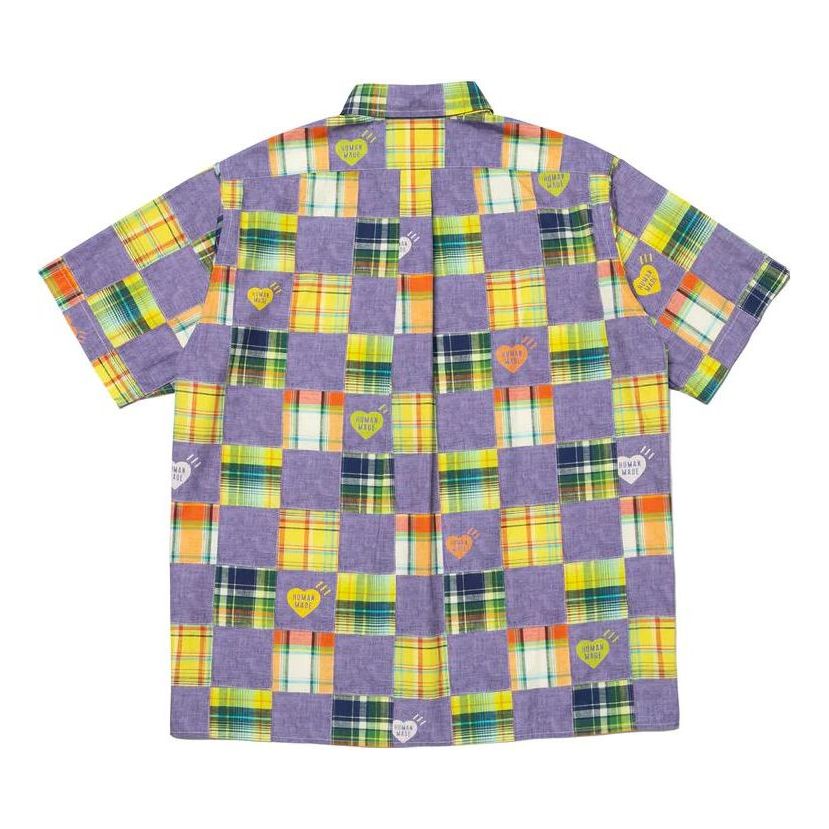 HUMAN MADE Patchwork Print Shirt 'Blue' HM25SH013