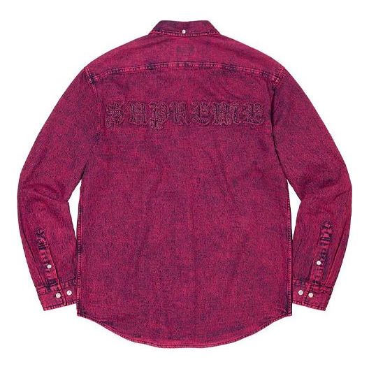 Supreme Appliqu Denim Shirt 'Purple' SUP-FW21-112