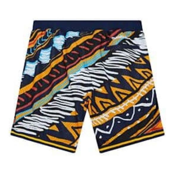 Mitchell & Ness x Game Day Tribal Shorts 'Multi-color' PSHR5599-GSWYYPPPBLUE