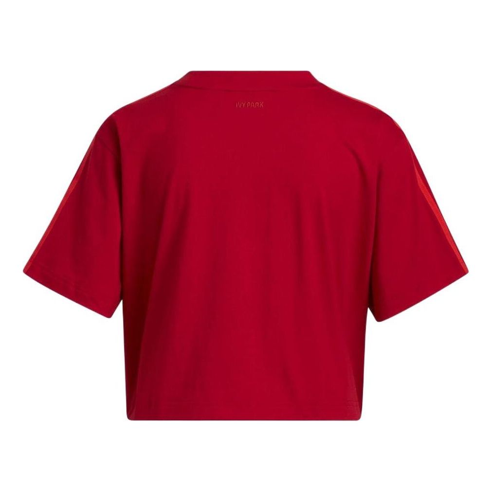 (WMNS) adidas x Ivy Park Crop T-Shirt Asia Sizing 'Red' HI1978