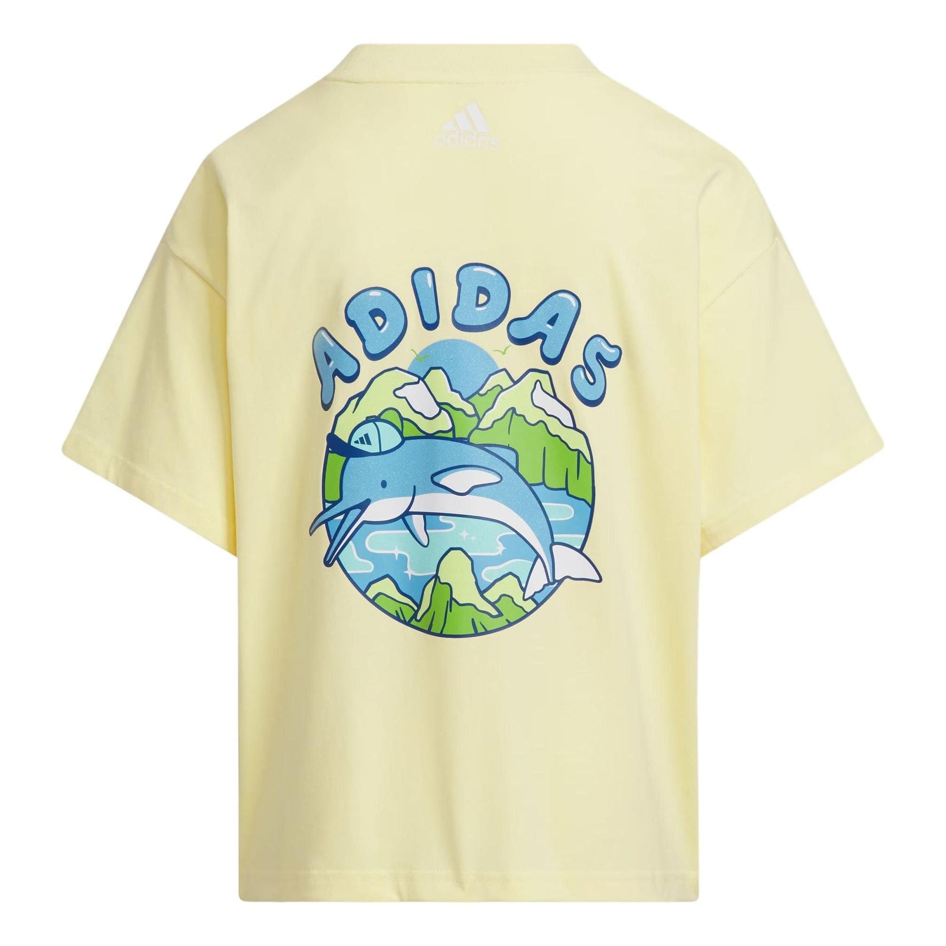 (GS) adidas x Pemslou Ap Cotton T-Shirt Asia Sizing 'Yellow Blue' JF3862