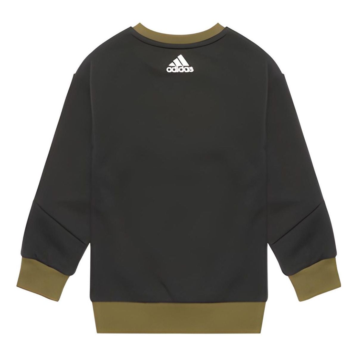 (GS) adidas Fleece Crew Sweashirt Asia Sizing 'Black Yellow' H40305