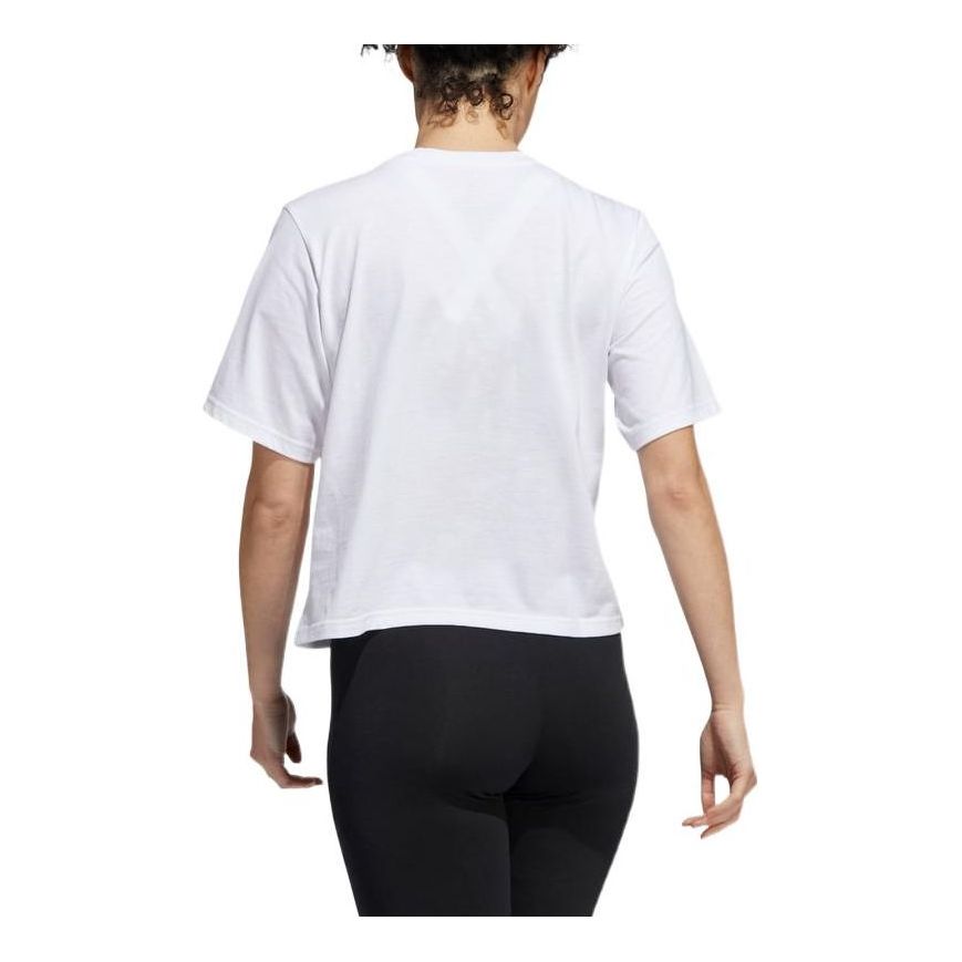 (WMNS) adidas Water Tiger Graphic Crop T-Shirt Asia Sizing 'White' HE4933